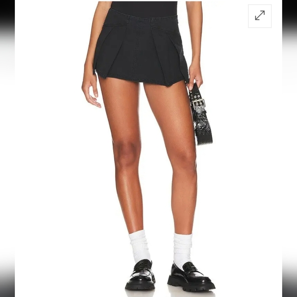Free People Pants - Free people heartbreaker black skort size 2
